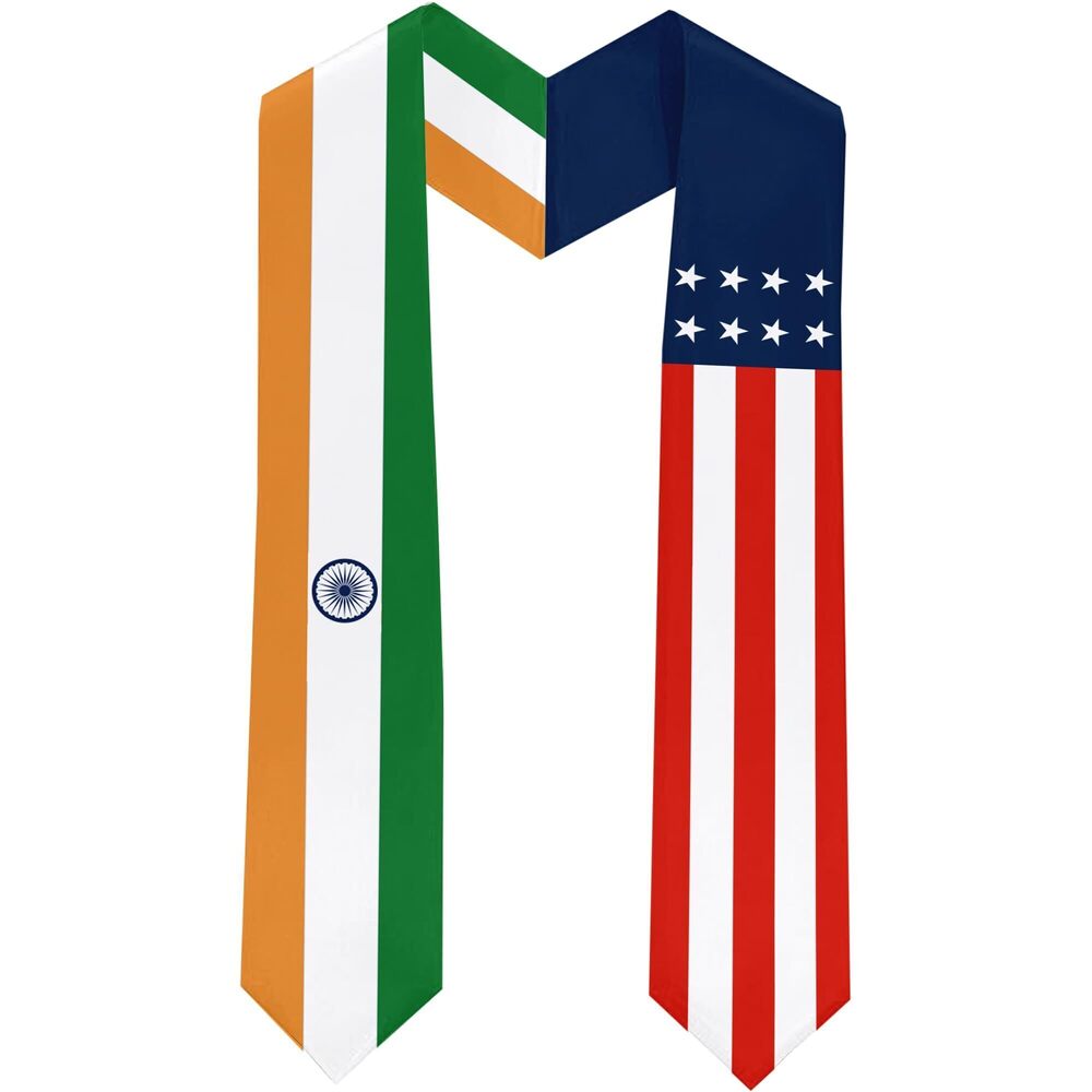 7222 India Flag International Students Graduation Sash Stole Scarves 180 X
